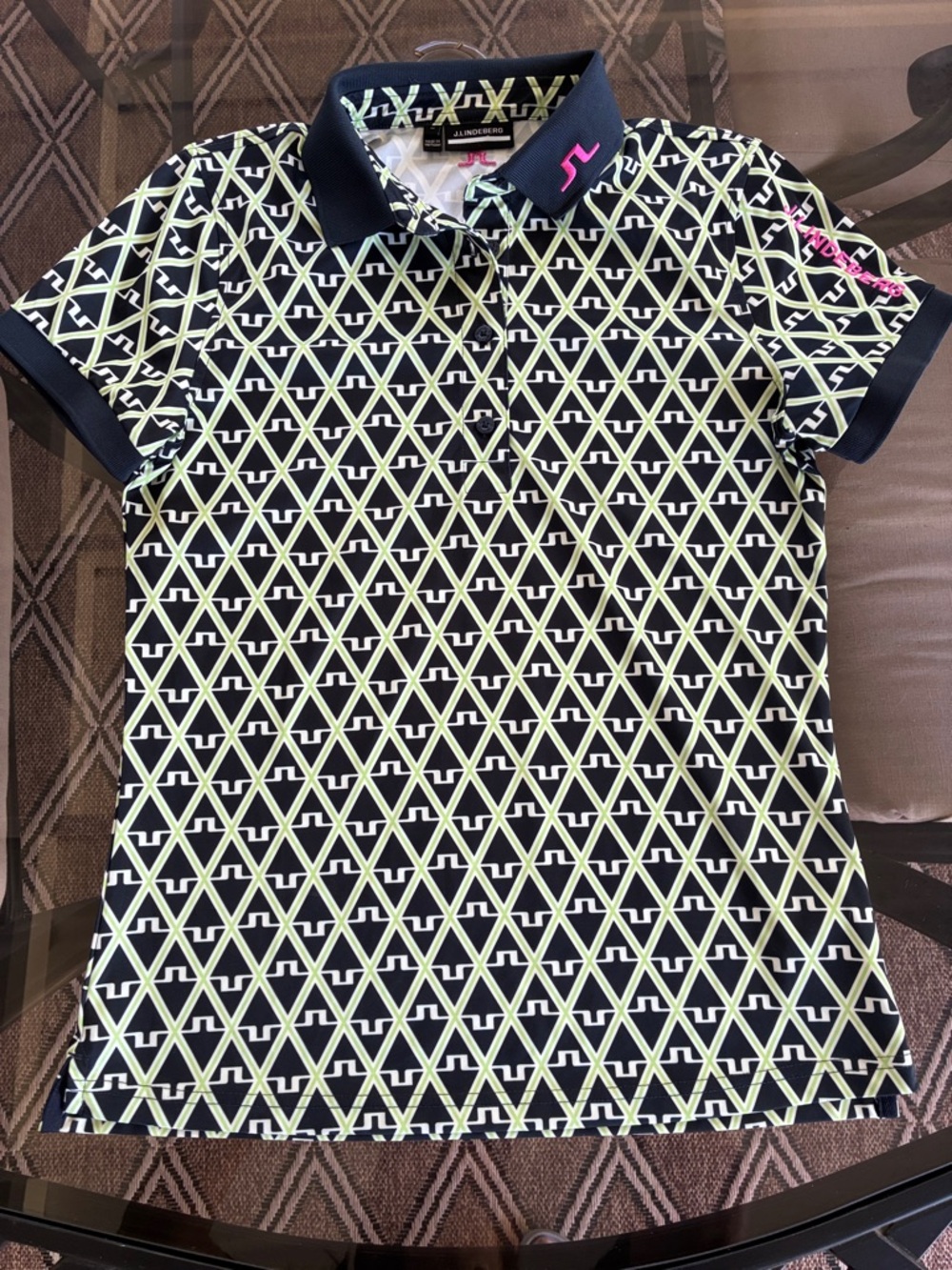 J Lindeberg Tour Tech green and blue women’s polo size medium